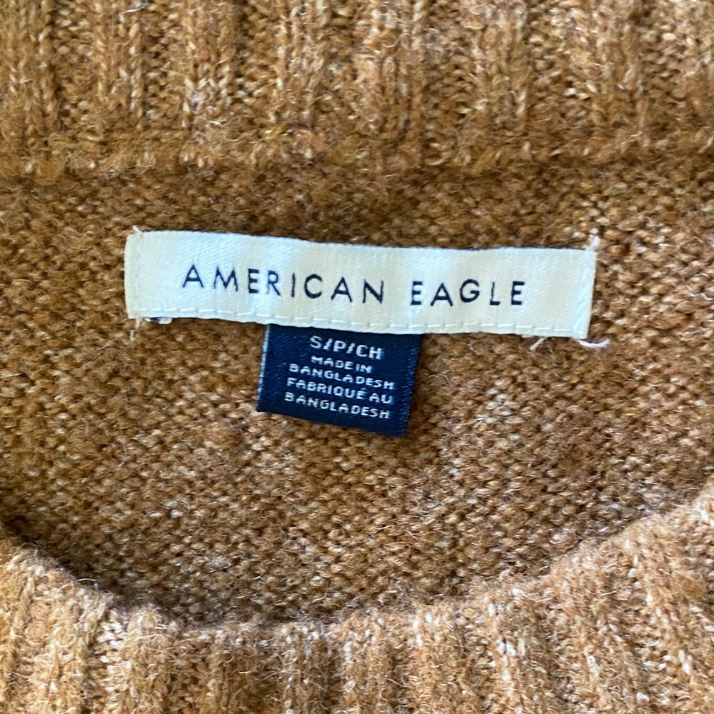 American Eagle Outfitters Brown Crewneck Sweater